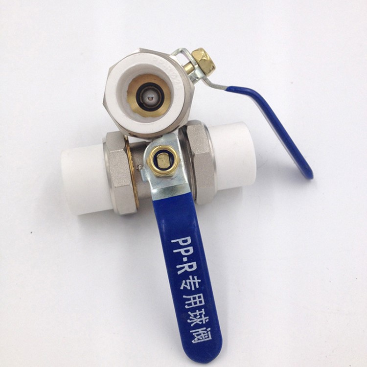 PPR管件閥門 家裝自來(lái)水專用 雙頭活接熱熔銅球閥 門市批發(fā)