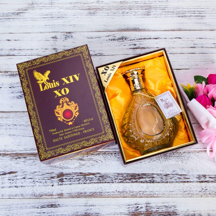 紅酒禮品包裝盒定做FSC燙金XO洋酒硬紙板天地蓋紙盒定制