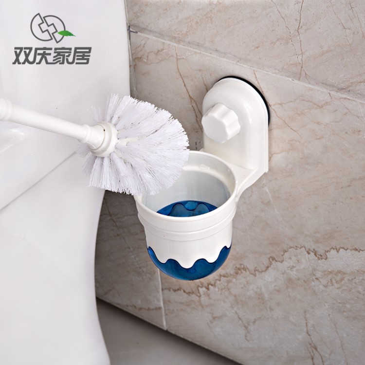 雙慶吸盤長柄馬桶刷套裝創意帶底座潔廁刷架子壁掛廁所便桶清潔刷