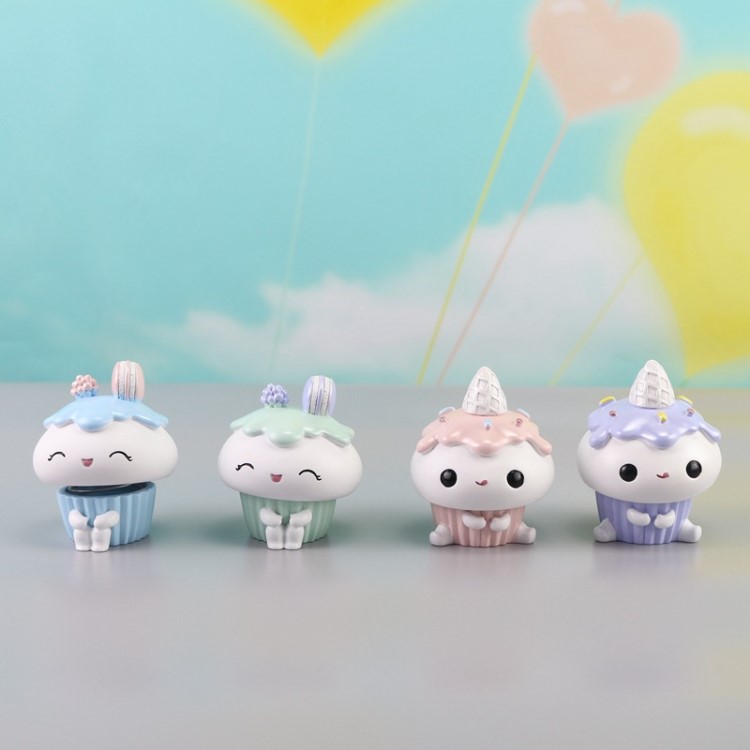 蛋糕樹脂彈簧車擺 創意家居汽車用品裝飾工藝禮物新奇特個性特色