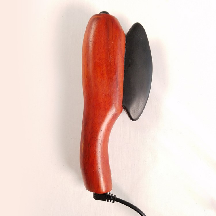 通電砭石刮痧刀電熱刮痧板刮痧儀器片淋巴按摩工具天然砭石牛角玉