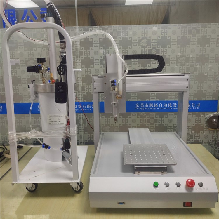 騰拓熱熔膠點膠機2600ml壓力桶硅膠黃膠雙Y軸工位點膠機 自動打膠