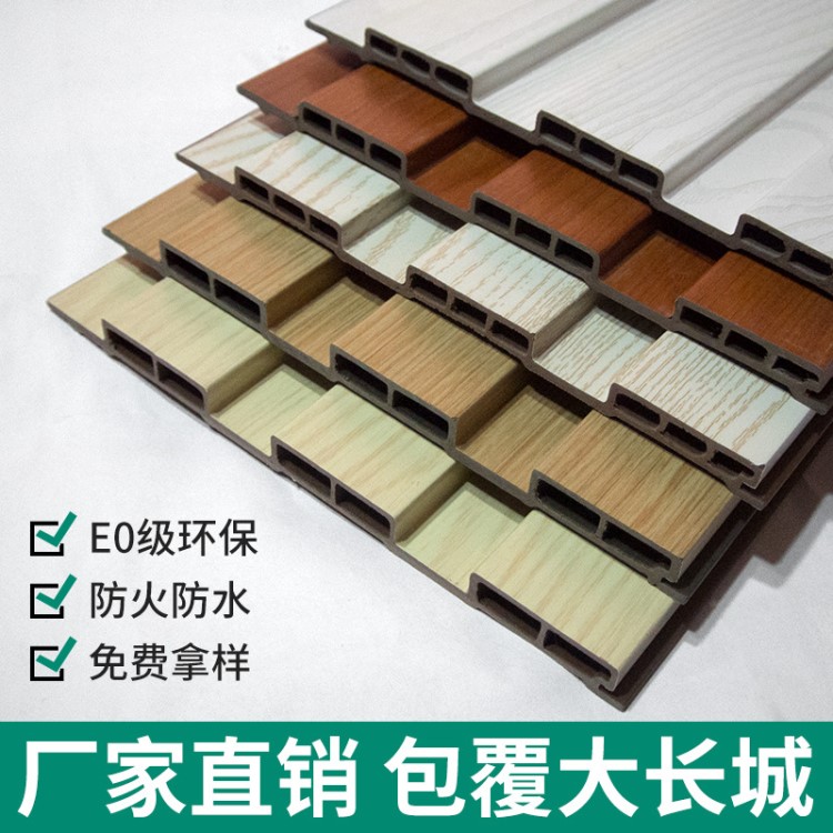 生態木195長城板室內裝修材料護墻板吊頂覆膜板電視背景墻吊頂板