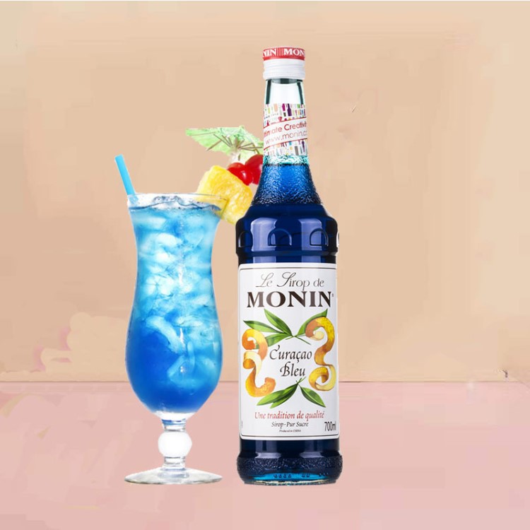 莫林MONIN Blue Curacao藍柑風(fēng)味糖漿果露 調(diào)飲品雞尾酒700Ml