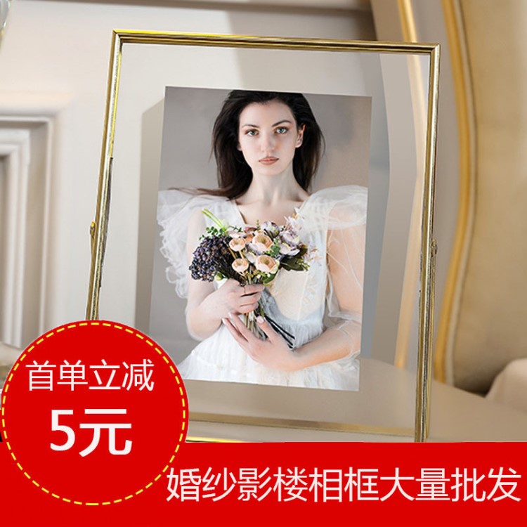 北歐ins床頭柜有機玻璃立體相框 鐵藝個性創意擺件工藝品壁掛壁飾