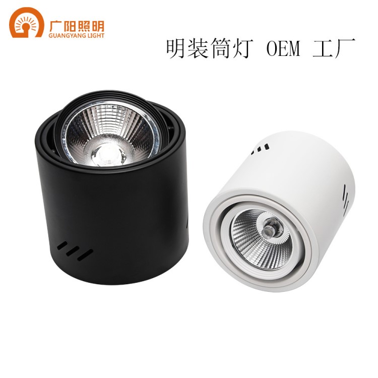 led明裝筒燈 可調(diào)發(fā)光角度10w20w COB明裝筒燈