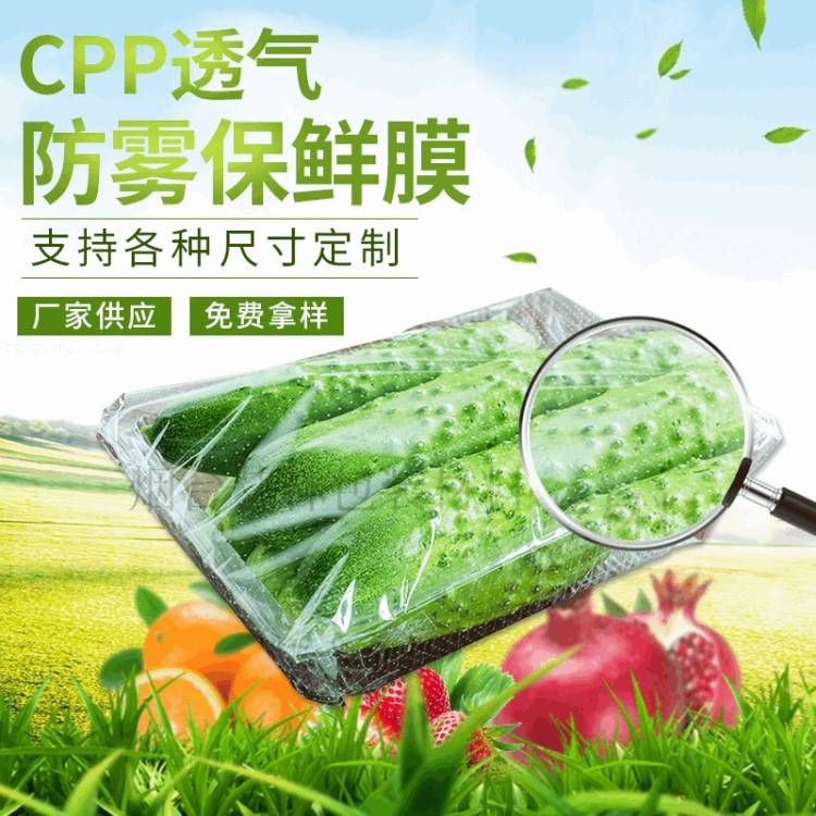 CPP保護膜水果白色過濾膜 蔬菜透氣保鮮無味針孔防霧透氣塑料膜