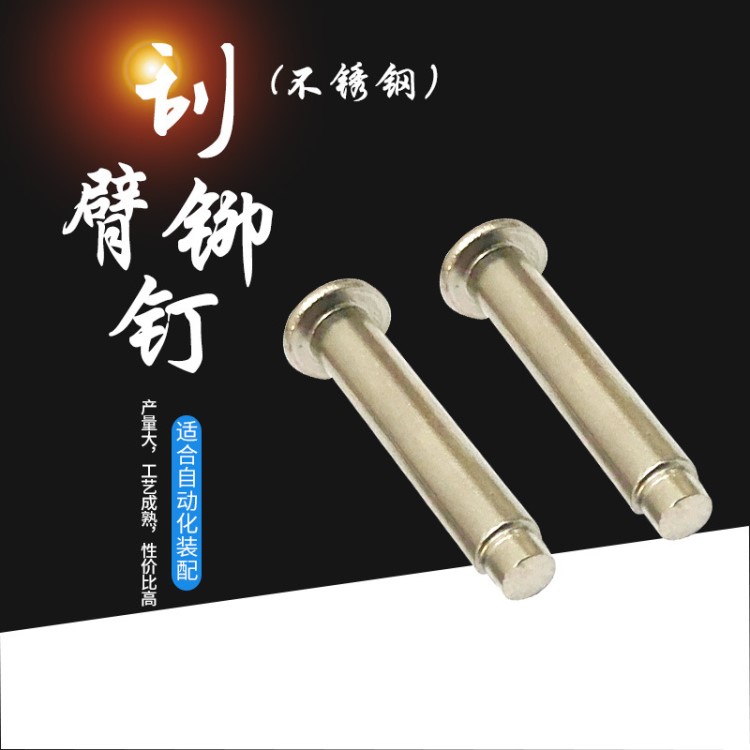 【不銹鋼刮臂鉚釘】 定做空心、半空心、實心鉚釘 限位不銹鋼鉚釘