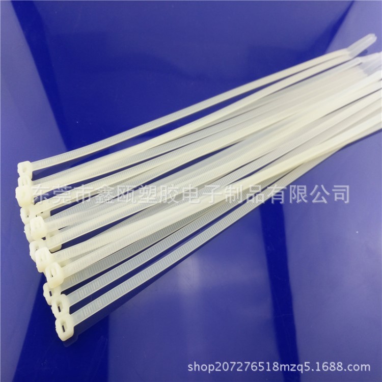 直銷 白色尼龍扎帶 塑料鎖扣綁扎束線帶 電線捆綁帶一拉緊扎線帶