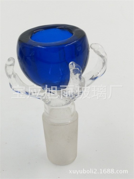 廠家直銷彩色玻璃煙槍配件煙鍋 玻璃煙槍新款 鷹爪小碗