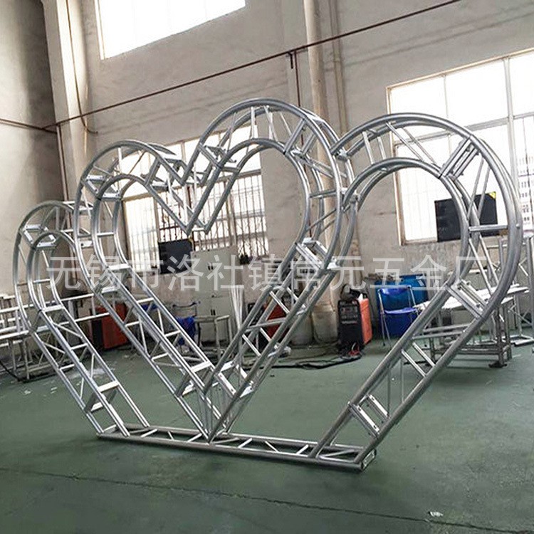 造型桁架搭建 圓形燈光架 心形造型架生產(chǎn)搭建