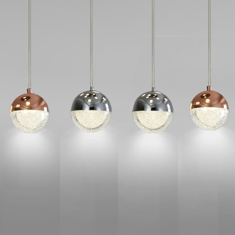 北歐定制圓球吊燈led客廳餐廳復(fù)式樓梯別墅輕奢大氣金色吊燈