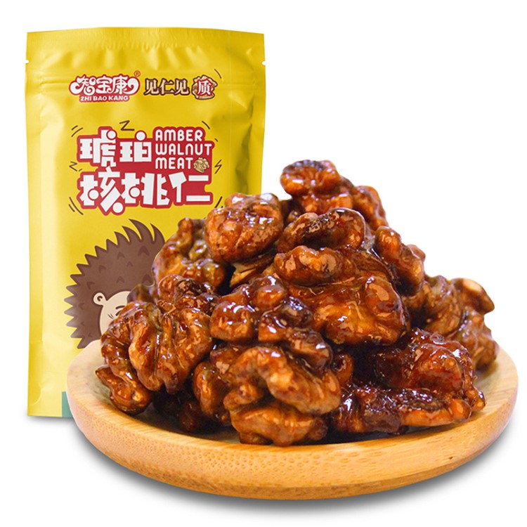 智寶康琥珀核桃仁178g 汾州核桃 辦公室休閑零食批發(fā)廠家直銷特產(chǎn)