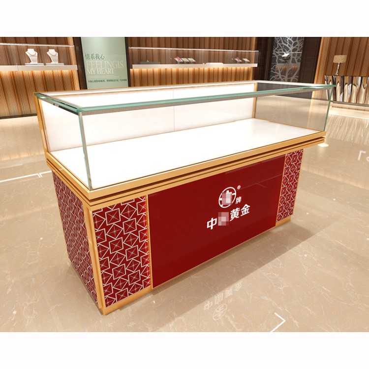 珠寶展示柜 新款歐式獨(dú)特花紋精品首飾展柜臺(tái) 商場(chǎng)手機(jī)展示柜