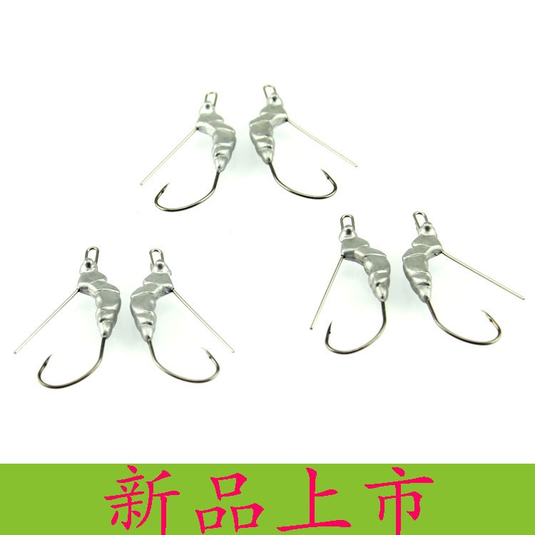 爆款出口3g 蝦形鉛頭鉤路亞原色魚(yú)鉤 軟蟲(chóng)鉤 廠家批發(fā)
