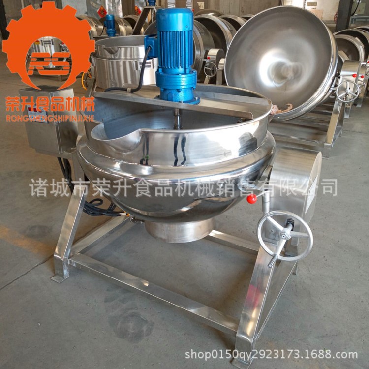 供應(yīng)調(diào)味醬包炒鍋 電加熱攪拌夾層鍋 咖喱醬加工設(shè)備 刮底攪拌