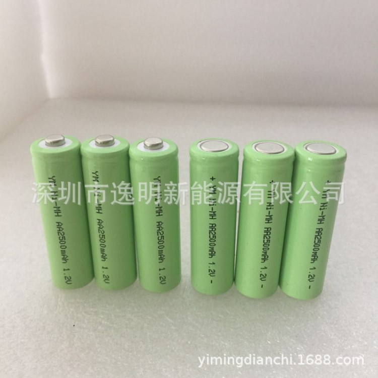 鎳氫5號(hào)電池AA2500mAh 1.2V可充電池儀器設(shè)備工業(yè)平頭電池組合用