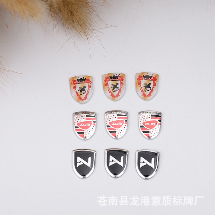 金屬車標車友會徽章標牌烤漆勛章滴膠銘牌定制可印logo