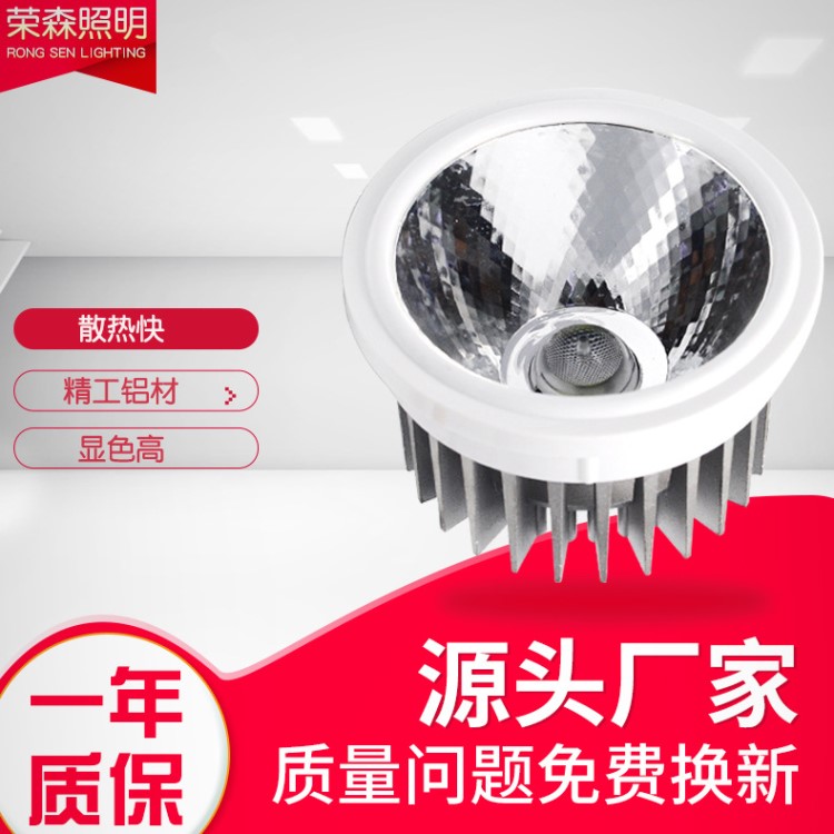 led豆膽燈服裝店商場嵌入式par30天花燈明裝cob筒燈 斗膽格欄射燈