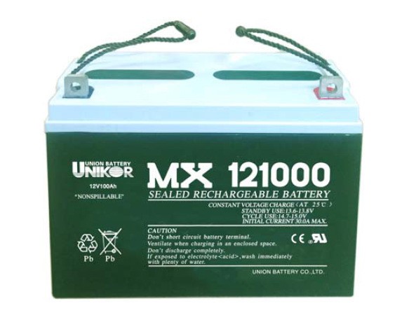 韩国友联/联合蓄电池MX121000，12V100AH铅酸蓄电池