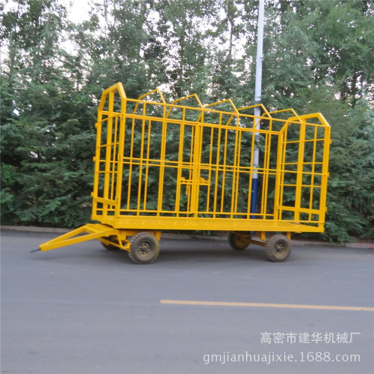 批發(fā)大型4噸平板拖車低價供應農(nóng)用拖車 產(chǎn)地貨源高欄平板拖車