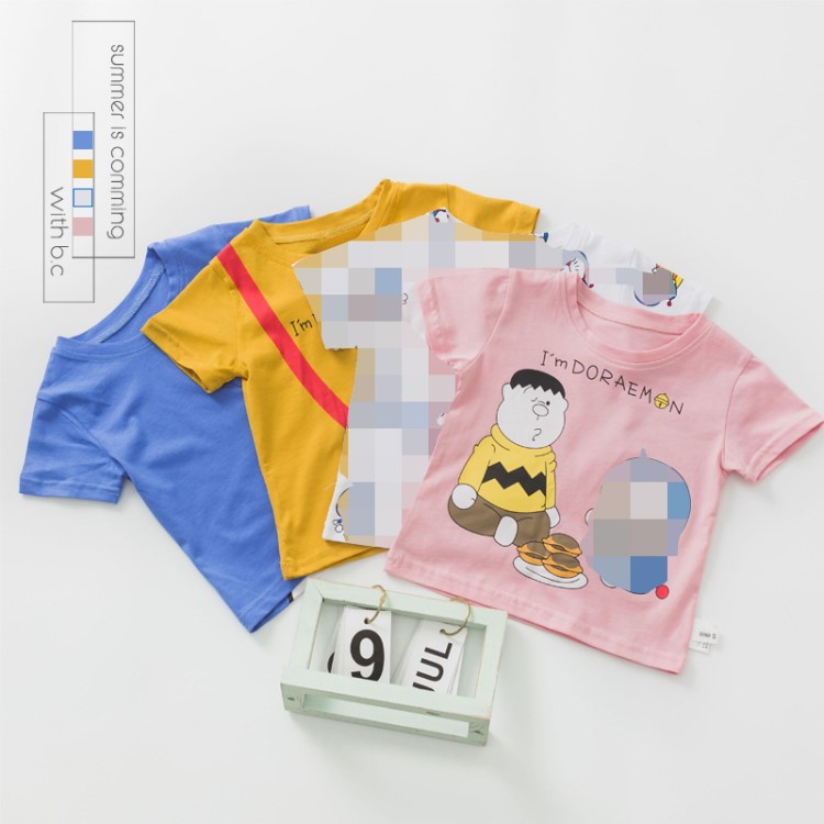 童裝一件代發 2019夏季新款兒童短袖T恤卡通印花男女童上衣 N383