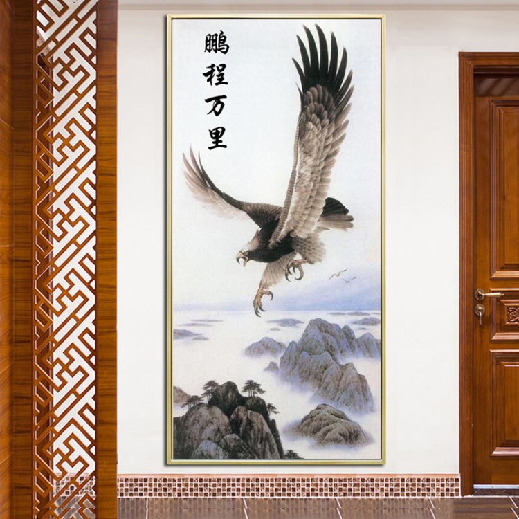 新款鉆石畫(huà)大展鴻圖雄鷹客廳貼鉆點(diǎn)鉆石十字繡鵬程萬(wàn)里圓鉆石繡滿