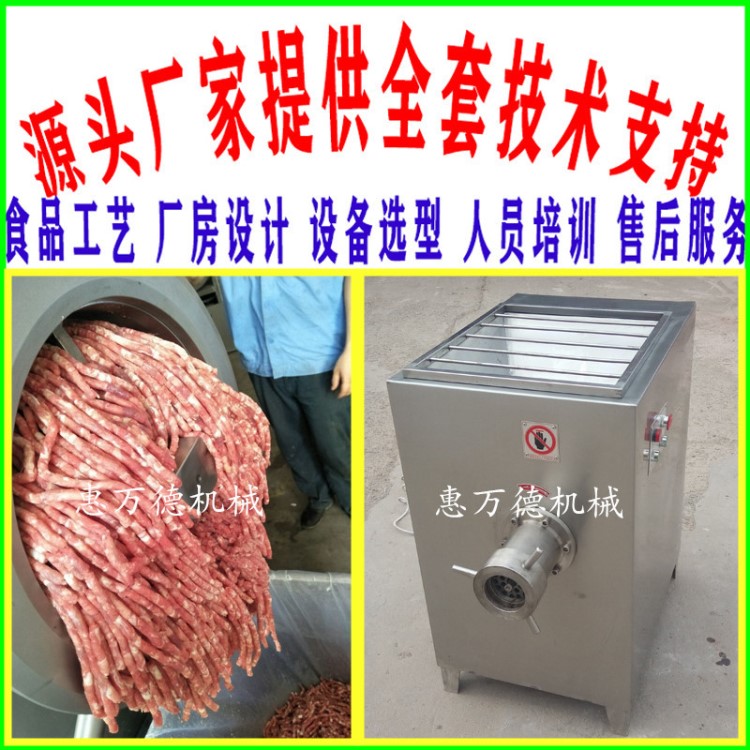 304不銹鋼100型鮮肉絞肉機(jī)配備國標(biāo)銅芯電機(jī) 商用大凍盤破碎機(jī)