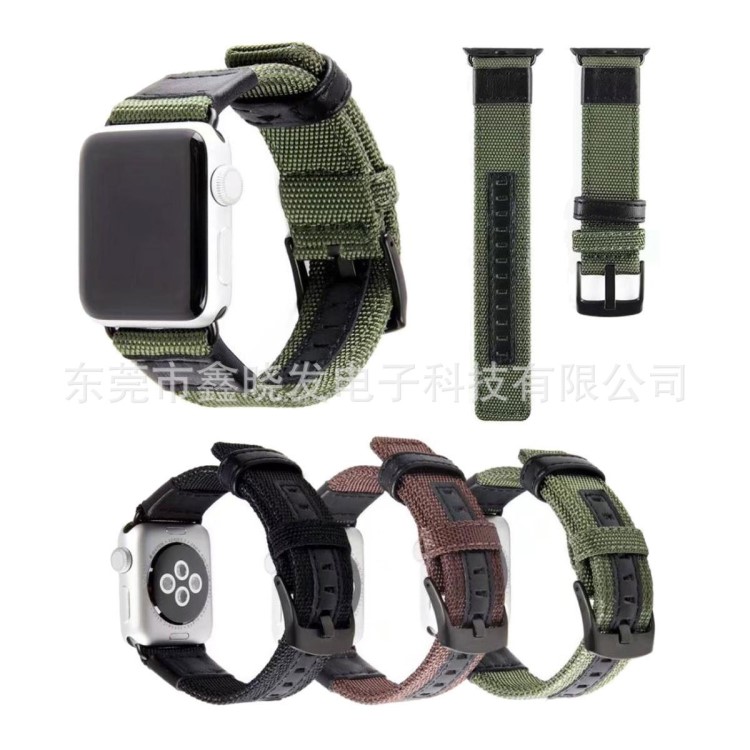 工廠直銷 適用Apple watch吉普尼龍編織表帶  iWatch四代運(yùn)動(dòng)手環(huán)