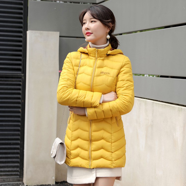 棉服女中長款修身顯瘦百搭清倉處理2019新品氣質中青年女裝棉衣襖