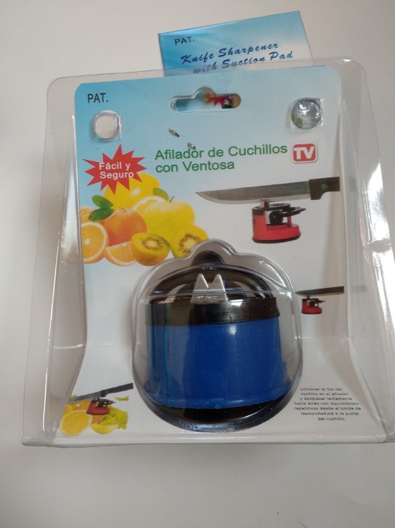 家用廚房精鐵小型磨刀器帶吸盤磨刀工具磨刀石 吸盤定位磨刀器TV