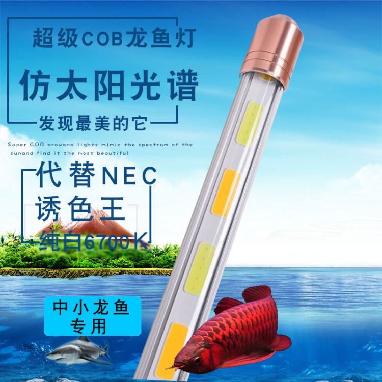 NEC魚缸燈潛水龍魚燈防水t8三基色燈管6700k紅金龍魚增色專用