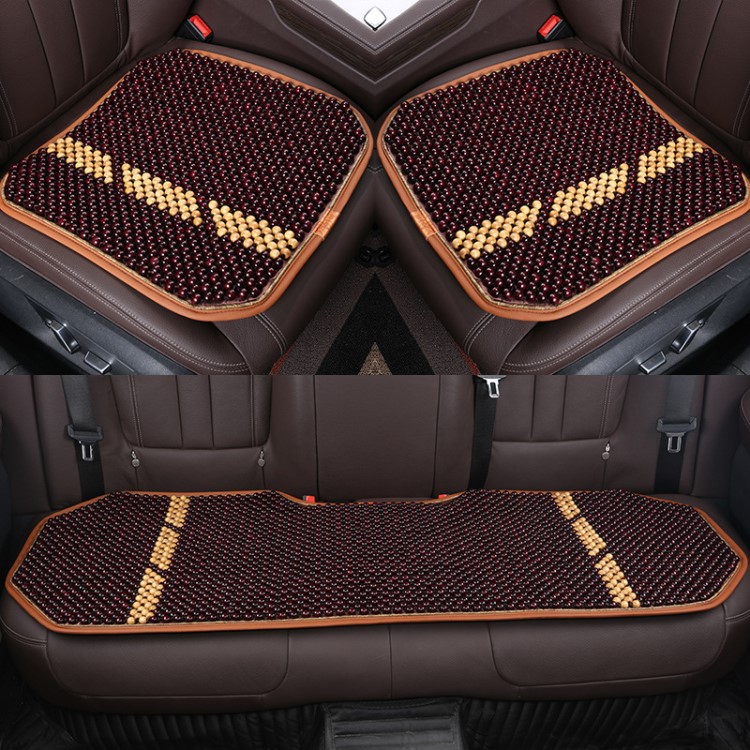 直銷2018 車載A品木珠坐墊 手工編織三件套坐墊 四季通用車型