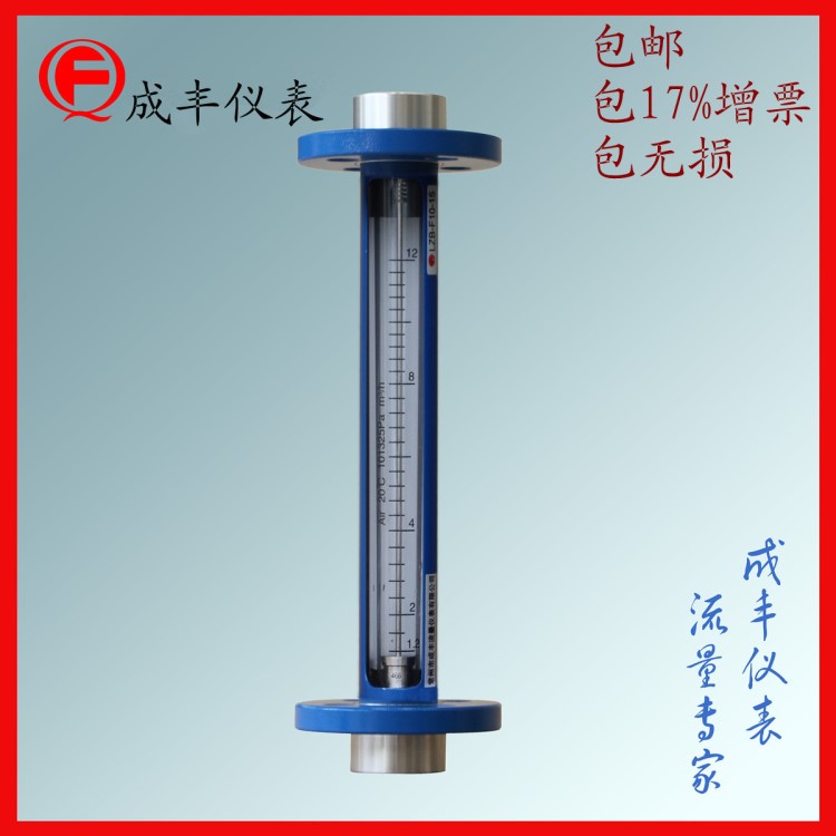 成丰仪表厂家供应 玻璃转子流量计 法兰型碳钢材质F10-25流量计