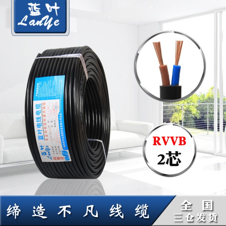 RVVB 2芯0.5/1/1.5/2.5平方護(hù)套平行線 銅控制扁形軟電線