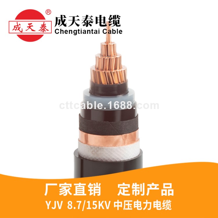 成天泰電纜|YJV/ YJV22 8.7/15 kV 交聯(lián)聚乙烯絕緣中壓電力電纜