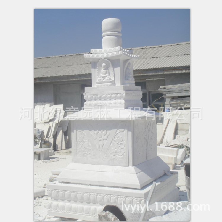 廠家直銷 石雕石塔 青石仿古佛塔 舍利塔 園林寺廟擺件 定做加工