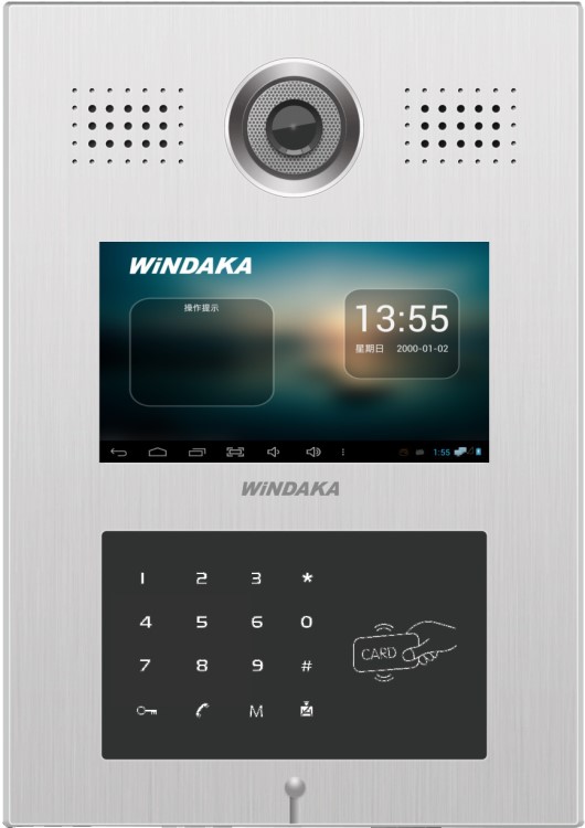 文達(dá)通樓宇對(duì)講主機(jī)/人體感應(yīng)門(mén)口主機(jī)/Android安卓硬件平臺(tái)