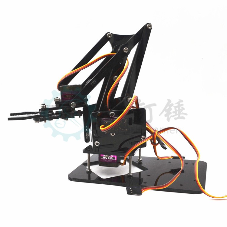拼裝亞克力機械手抓 機械臂 4自由度 arduino創客學習套件mg90s