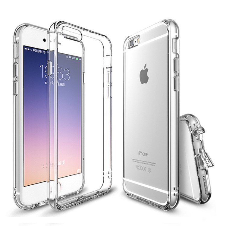 新款適用于iphone6手機殼 防摔透明PC 蘋果6Splus套TPU拜耳全包