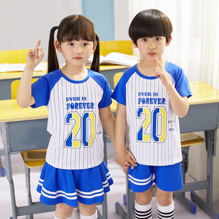 2019新款幼儿园园服夏季小学生班服校服儿童六一棒球运动服弹力