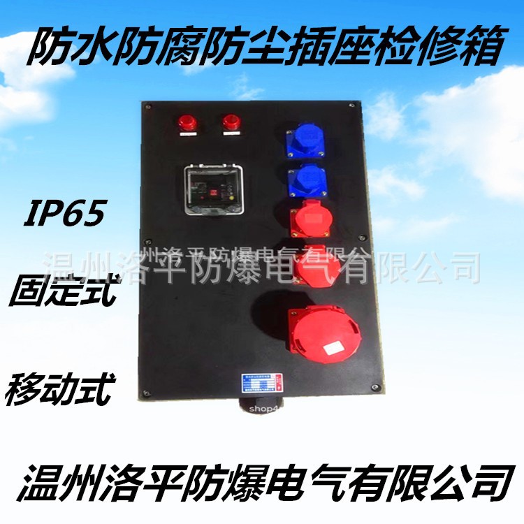 63A帶漏保防爆檢修箱 防爆防腐插座箱 防爆電源開關箱
