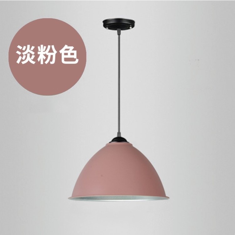 簡約現代單頭吊燈北歐單個燈罩辦公室餐廳燈鋁罩吧臺鋁工礦燈