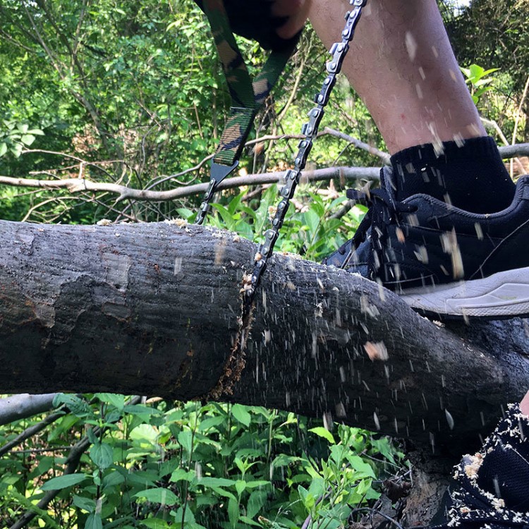 【加長(zhǎng)款】戶外求生鋸伐木手動(dòng)鏈條鋸手拉鋸線鋸繩鋸可折疊手工鋸