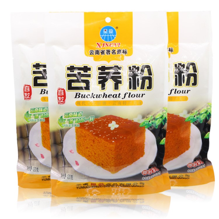 云南特產(chǎn)自發(fā)苦蕎粉420g 即時發(fā)酵苦蕎麥面五谷雜糧饅頭粉蛋糕粉