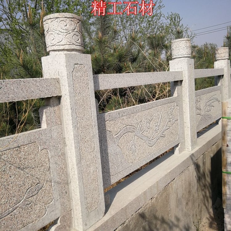 廠家供大理石材護欄浮雕刻 別墅陽臺石欄桿 風景區園林庭院石欄板