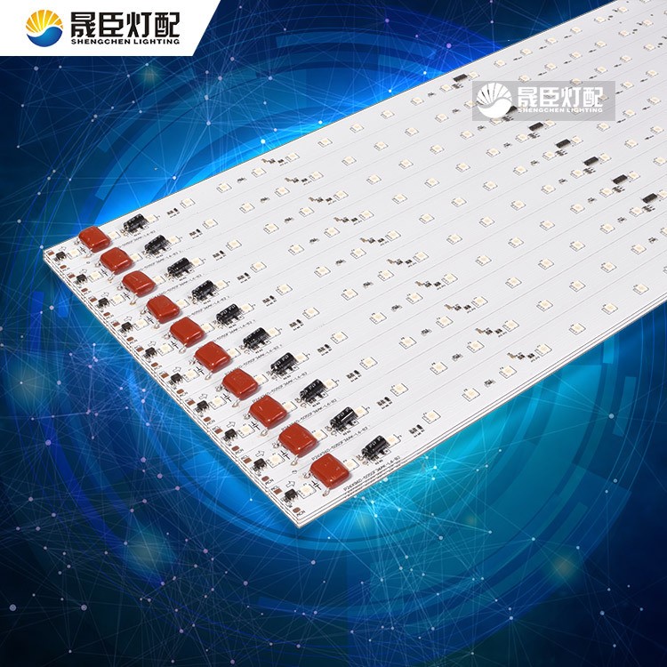 廠家現(xiàn)貨 線條燈光源燈板 內(nèi)控六段AC220V高壓5050貼片26寬玻纖板