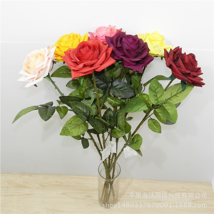 仿真植物 仿真玫瑰 婚慶花 家居視頻 手工藝品 出口絹花廠家直銷