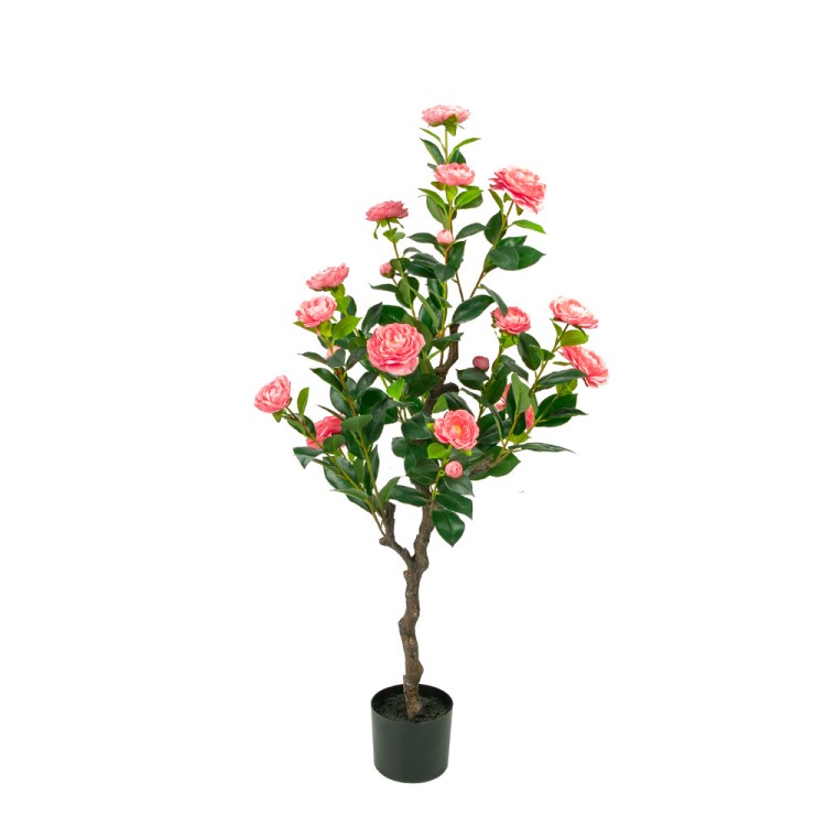 本宜 多叉茶花樹仿真樹假樹北歐大型盆栽植物客廳樣品間落地裝飾