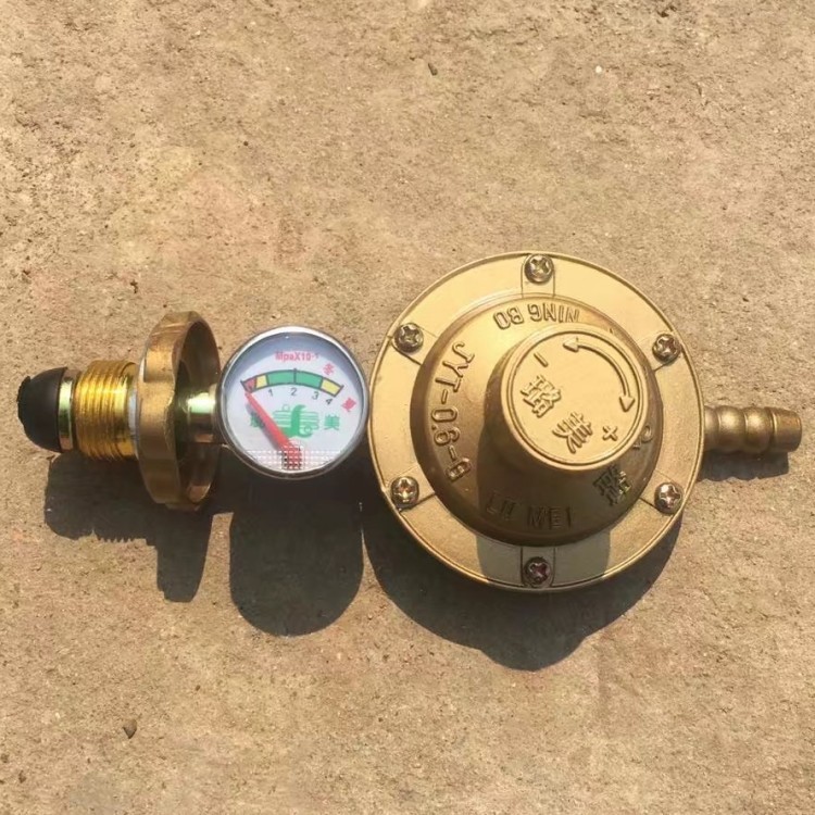 JYT-0.6-G帶壓力表家用調壓閥門 低壓閥煤氣閥門可調型火大液化氣